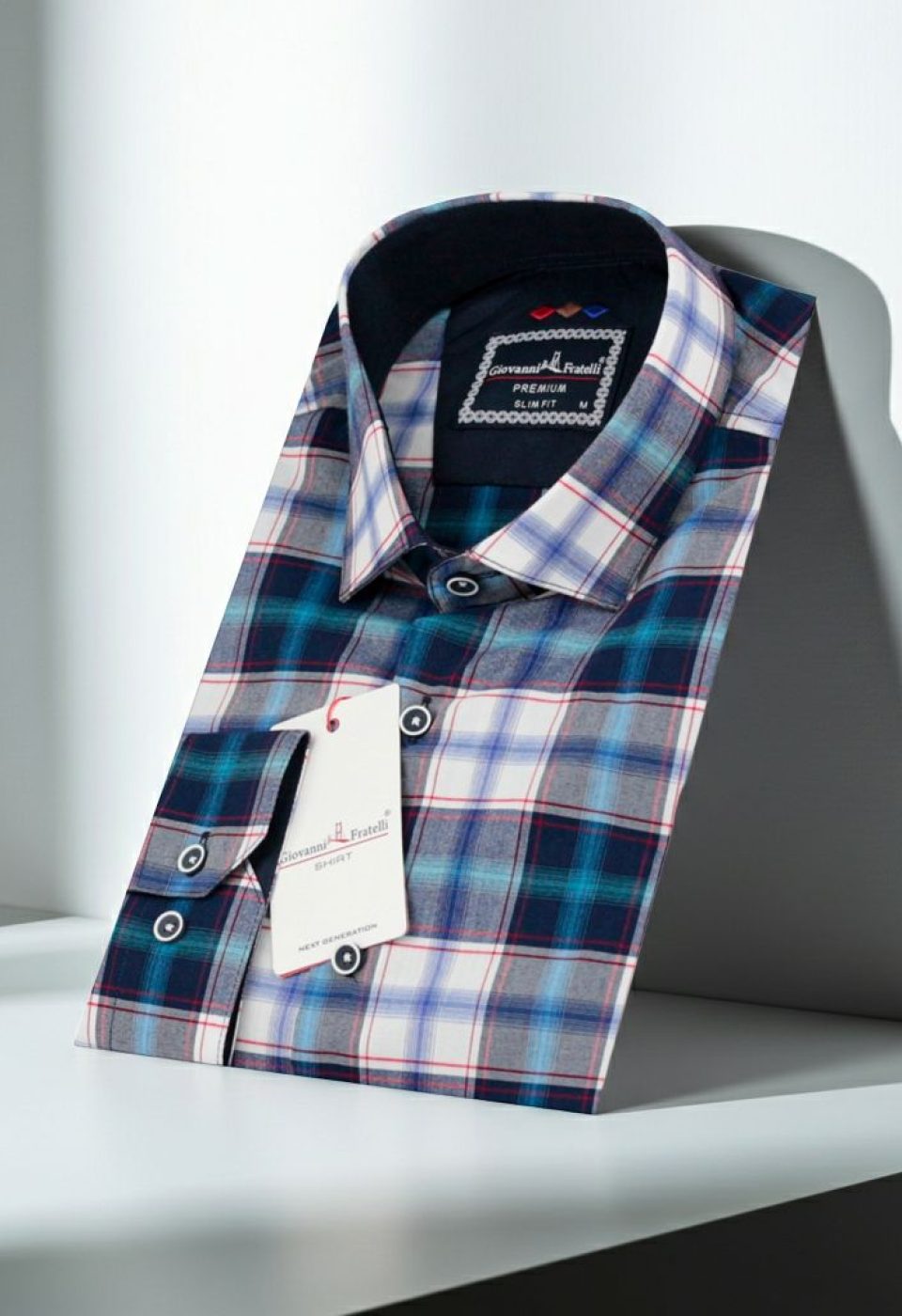 Slim Fit Uzun Kol Desenli Erkek Gömlek 3GMK321221015