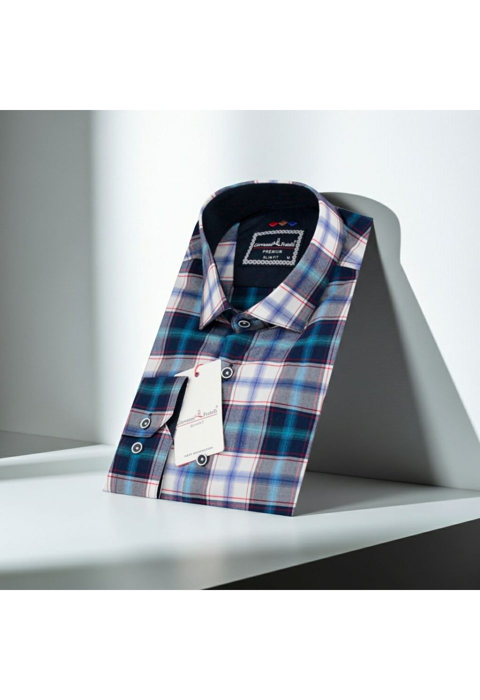 Slim Fit Uzun Kol Desenli Erkek Gömlek 3GMK321221015 - Giovanni Fratelli