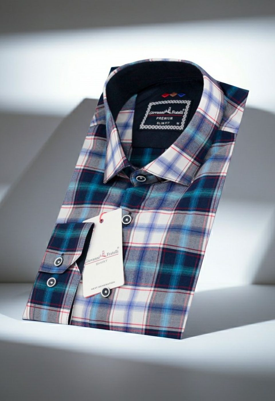 Slim Fit Uzun Kol Desenli Erkek Gömlek 3GMK321221015 - Giovanni Fratelli
