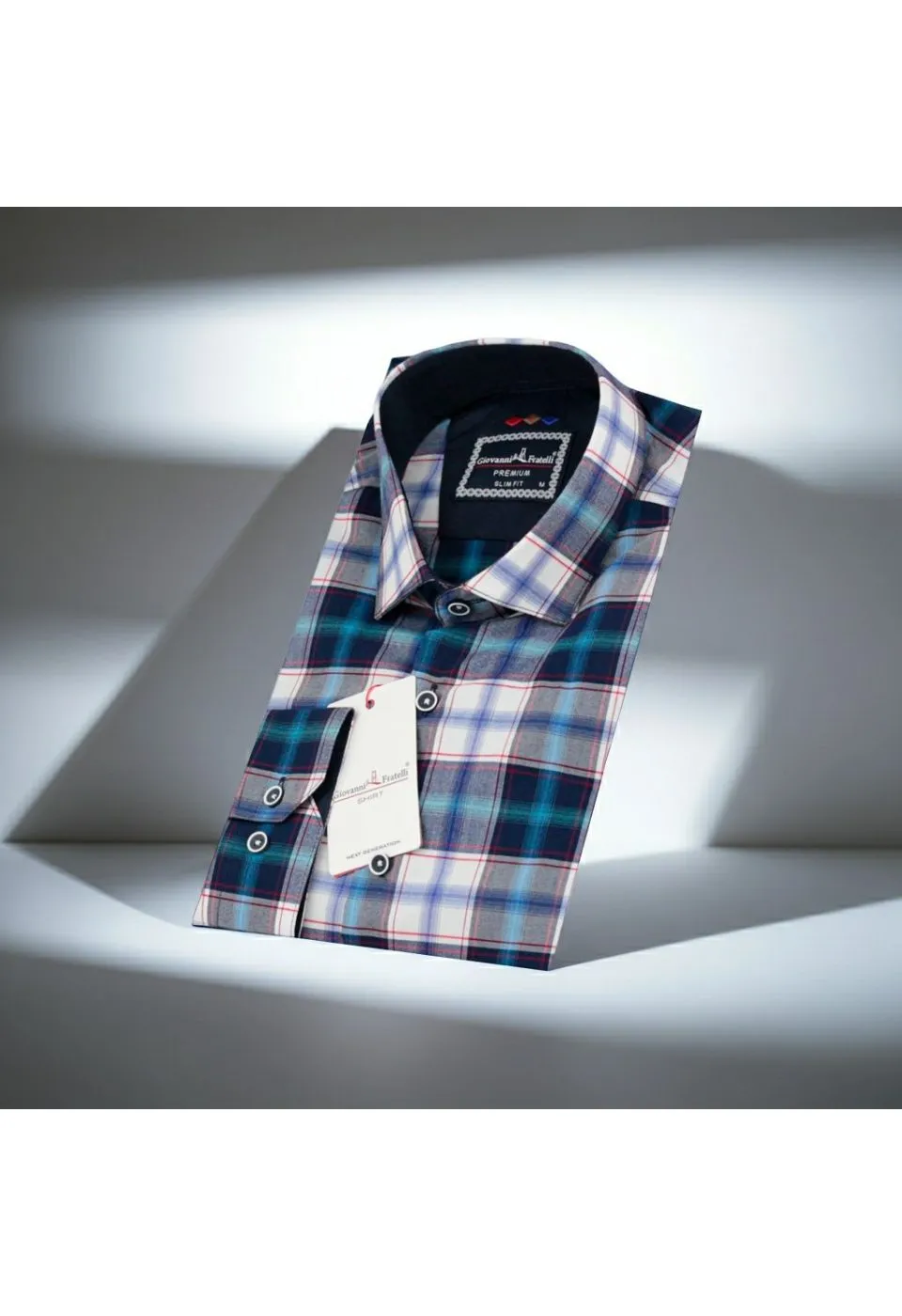 Slim Fit Uzun Kol Desenli Erkek Gömlek 3GMK321221015 - Giovanni Fratelli