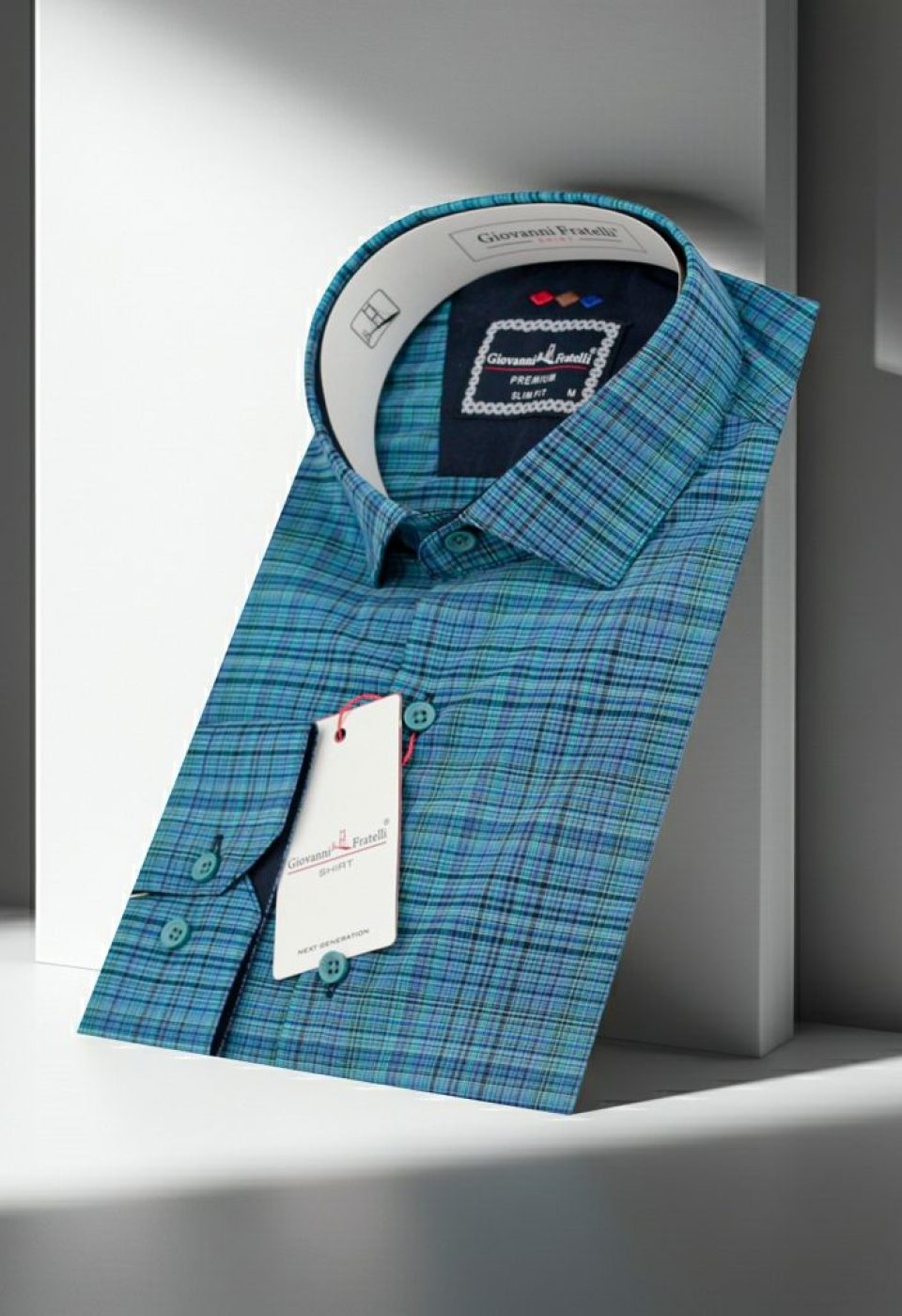 Slim Fit Uzun Kol Desenli Erkek Gömlek 3GMK321221017 - Giovanni Fratelli