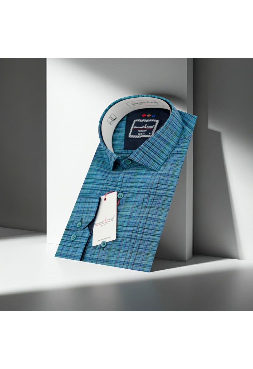 Slim Fit Uzun Kol Desenli Erkek Gömlek 3GMK321221017 - Giovanni Fratelli