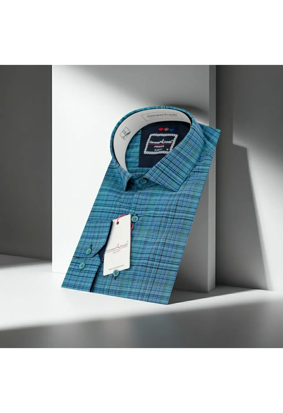 Slim Fit Uzun Kol Desenli Erkek Gömlek 3GMK321221017 - Giovanni Fratelli