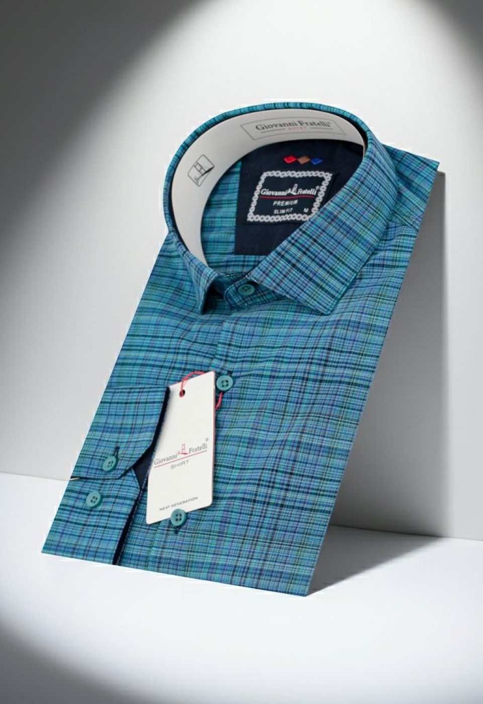 Slim Fit Uzun Kol Desenli Erkek Gömlek 3GMK321221017