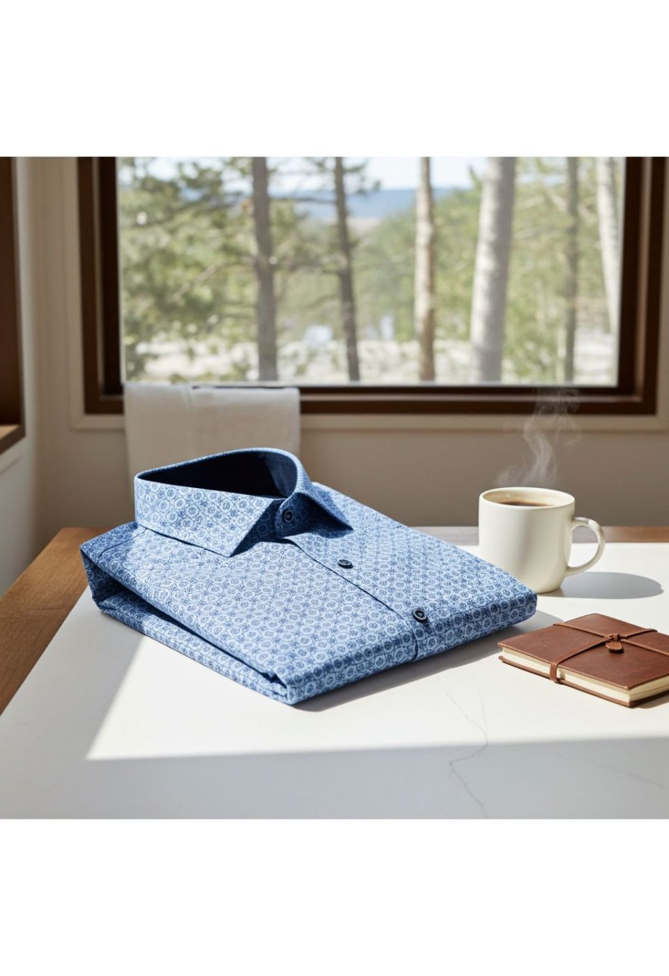 Slim Fit Uzun Kol Desenli Erkek Gömlek 3GMK321224003 - Giovanni Fratelli