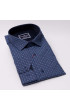 Slim Fit Uzun Kol Desenli Erkek Gömlek 3GMK321224006