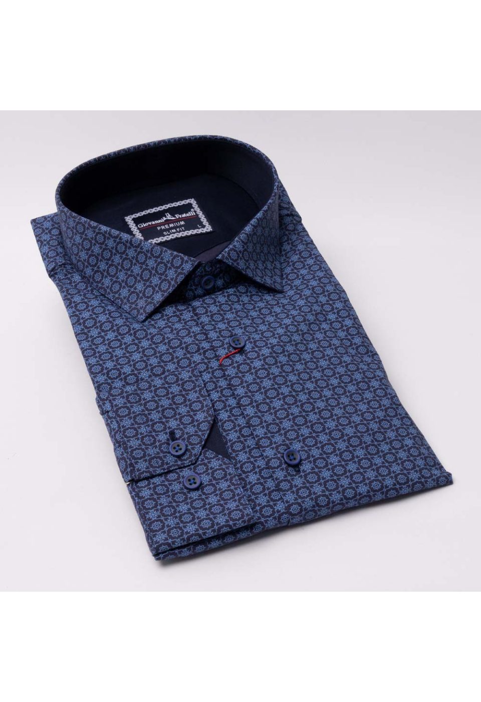 Slim Fit Uzun Kol Desenli Erkek Gömlek 3GMK321224006 - Giovanni Fratelli