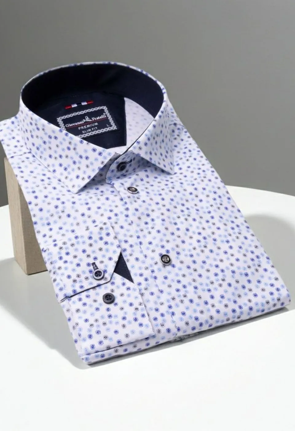 Slim Fit Uzun Kol Desenli Erkek Gömlek 3GMK321227001 - Giovanni Fratelli