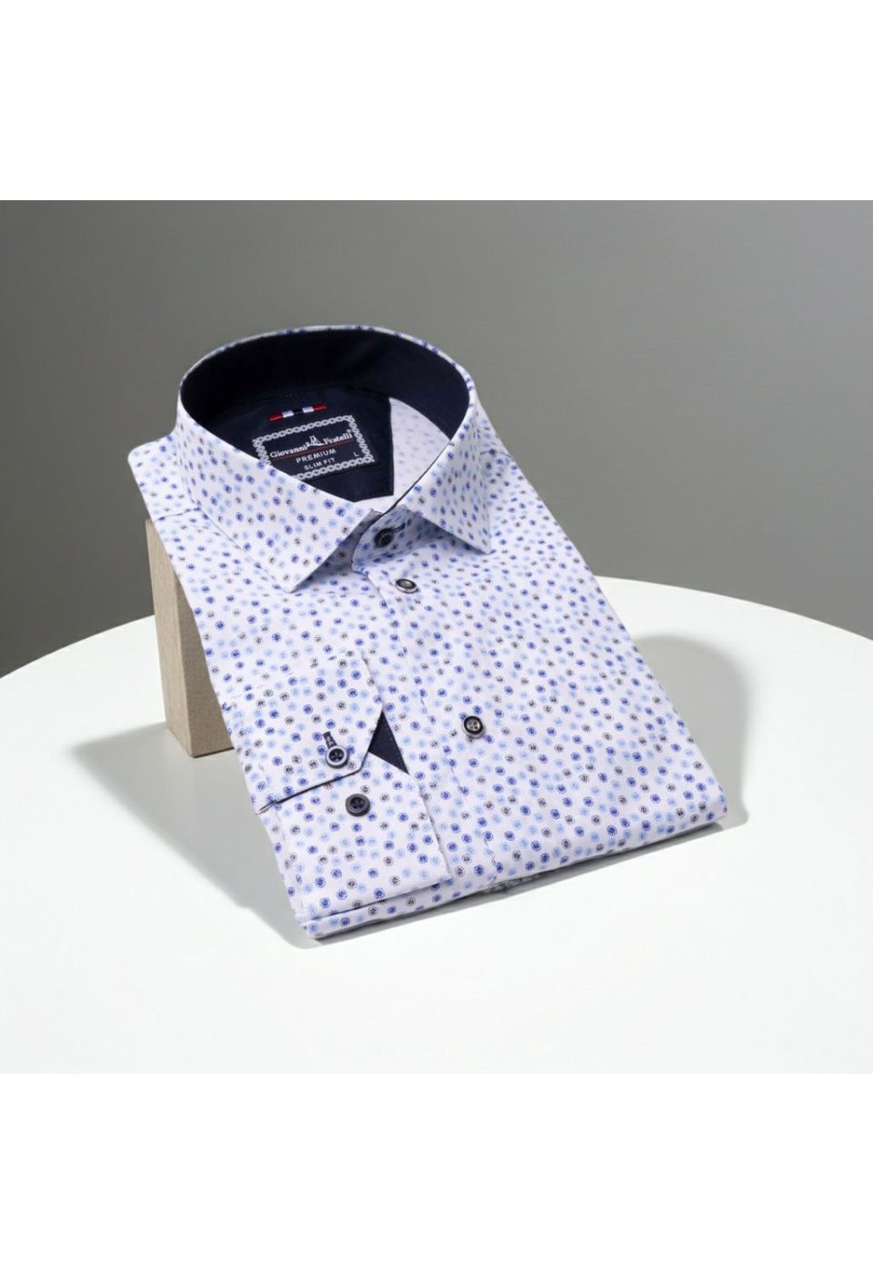 1227 CR 001 Slim Fit Uzun Kol Desenli Erkek Gömlek 3GMK321227001 - Giovanni Fratelli