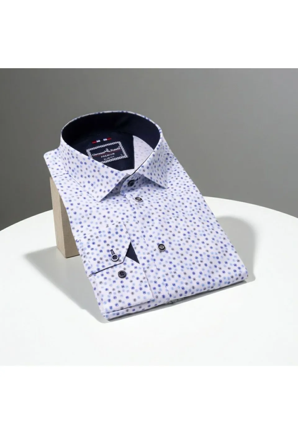 Slim Fit Uzun Kol Desenli Erkek Gömlek 3GMK321227001 - Giovanni Fratelli