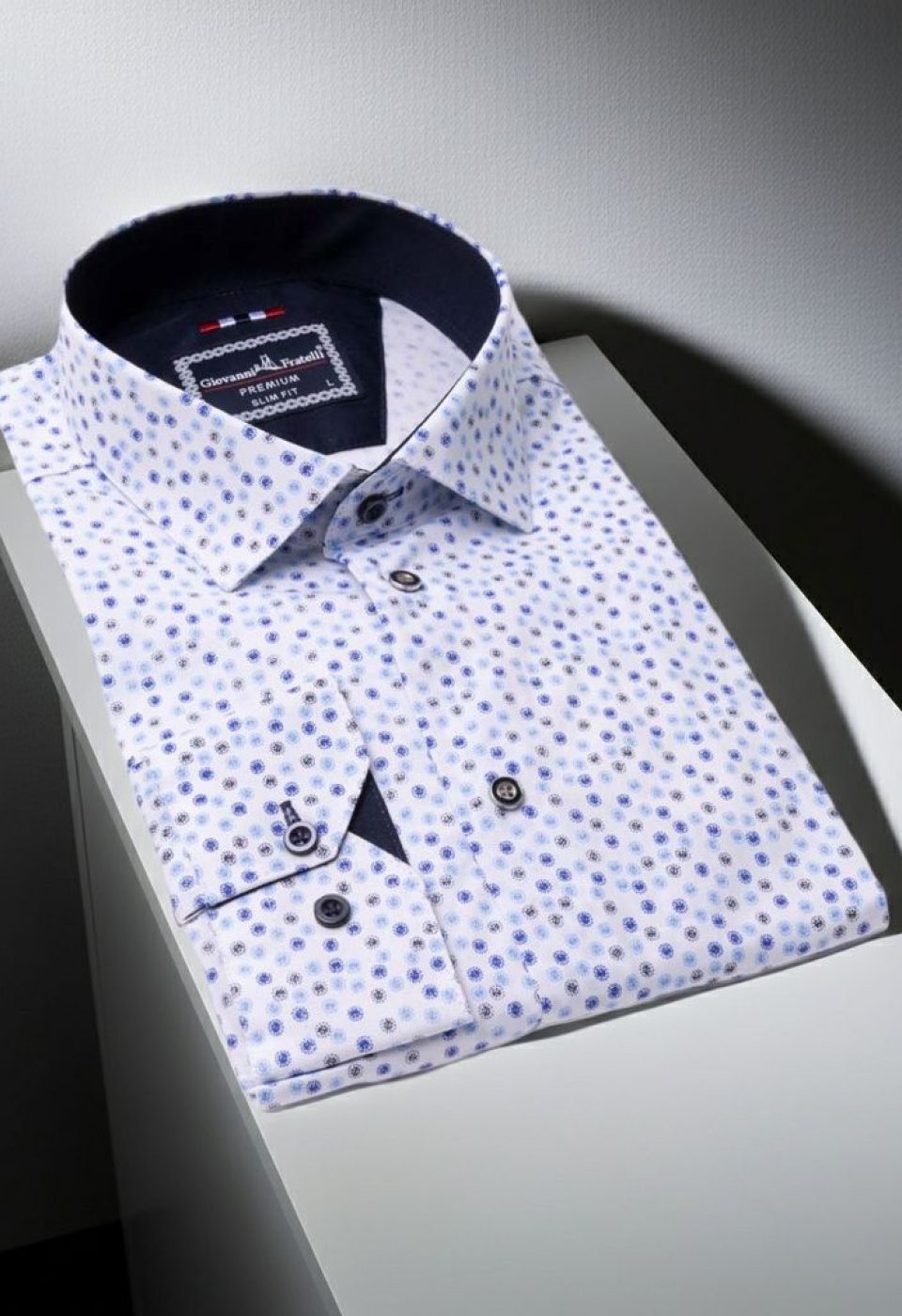 1227 CR 001 Slim Fit Uzun Kol Desenli Erkek Gömlek 3GMK321227001 - Giovanni Fratelli