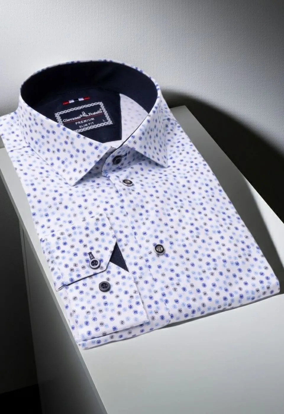 Slim Fit Uzun Kol Desenli Erkek Gömlek 3GMK321227001 - Giovanni Fratelli