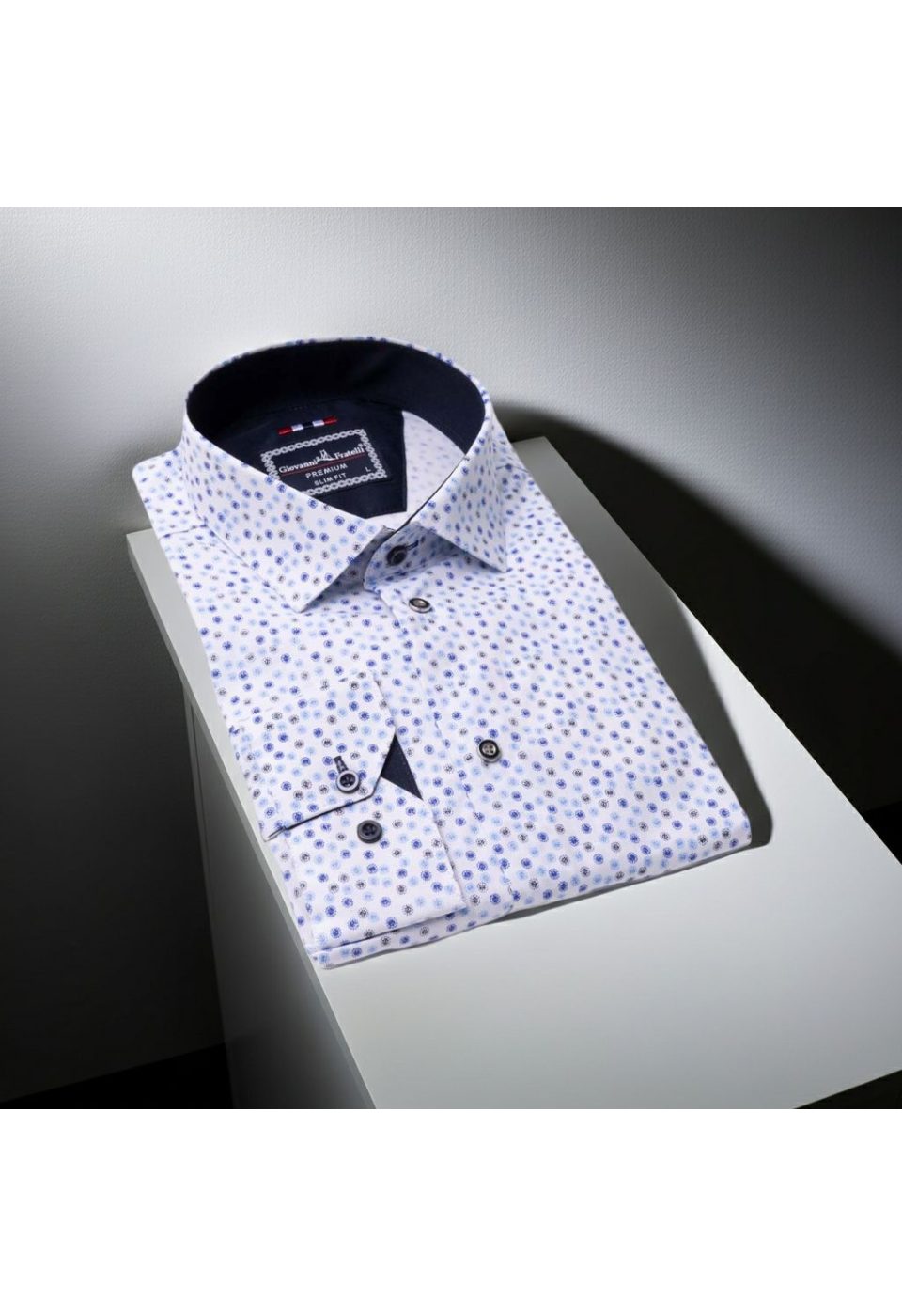 1227 CR 001 Slim Fit Uzun Kol Desenli Erkek Gömlek 3GMK321227001 - Giovanni Fratelli