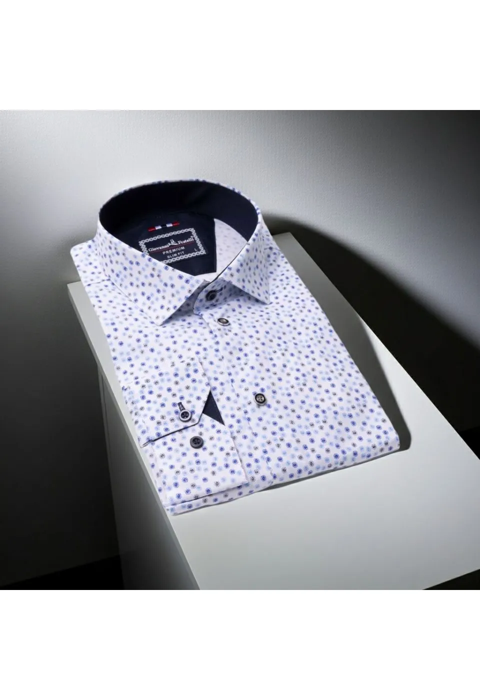 Slim Fit Uzun Kol Desenli Erkek Gömlek 3GMK321227001 - Giovanni Fratelli