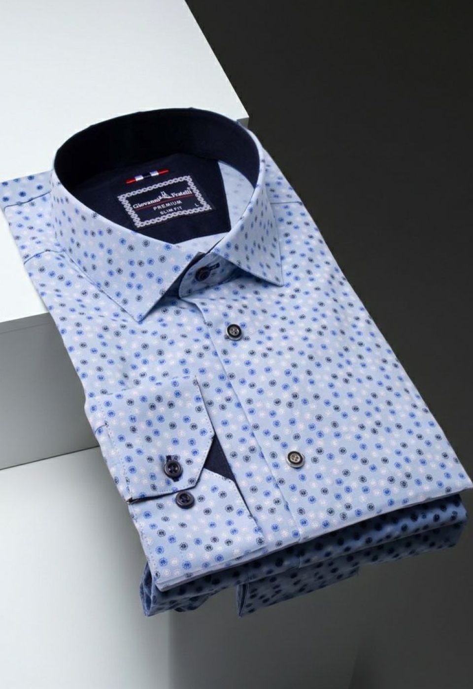 Slim Fit Uzun Kol Desenli Erkek Gömlek 3GMK321227002 - Giovanni Fratelli