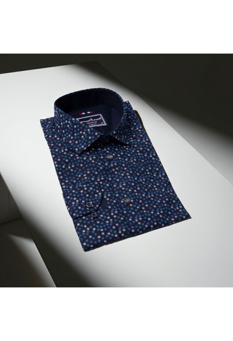 Slim Fit Uzun Kol Desenli Erkek Gömlek 3GMK321227007 - Giovanni Fratelli