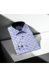 Slim Fit Uzun Kol Desenli Erkek Gömlek 3GMK321228001