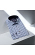 Slim Fit Uzun Kol Desenli Erkek Gömlek 3GMK321228003