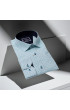 Slim Fit Uzun Kol Desenli Erkek Gömlek 3GMK321229003