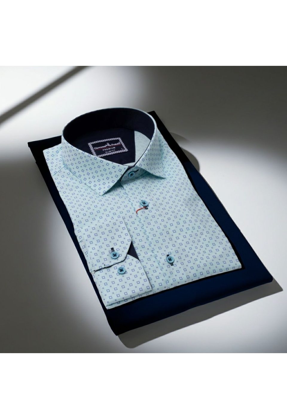Slim Fit Uzun Kol Desenli Erkek Gömlek 3GMK321229003 - Giovanni Fratelli