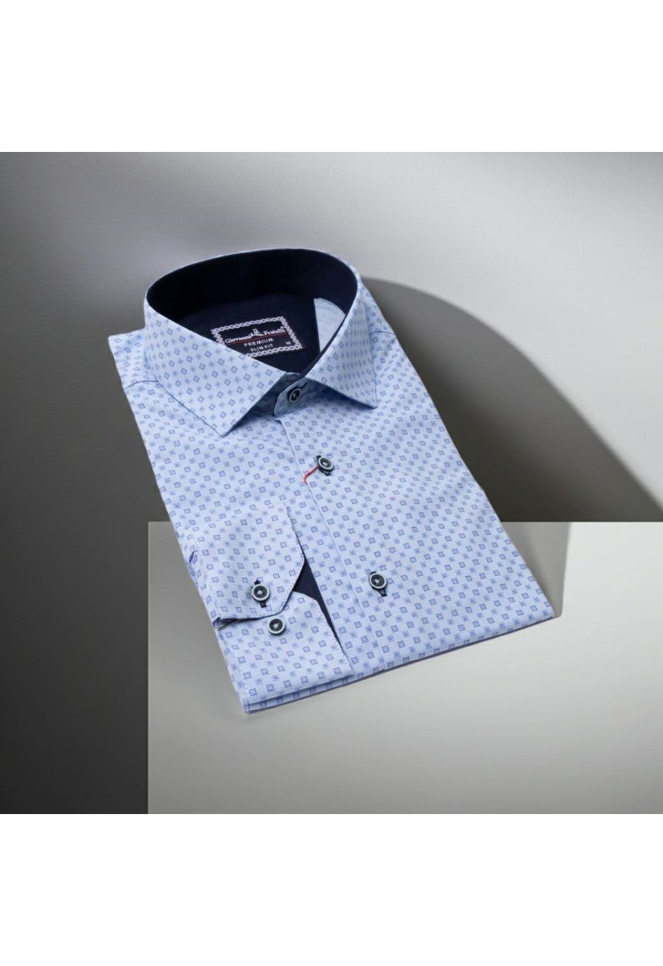 Slim Fit Uzun Kol Desenli Erkek Gömlek 3GMK321229004 - Giovanni Fratelli