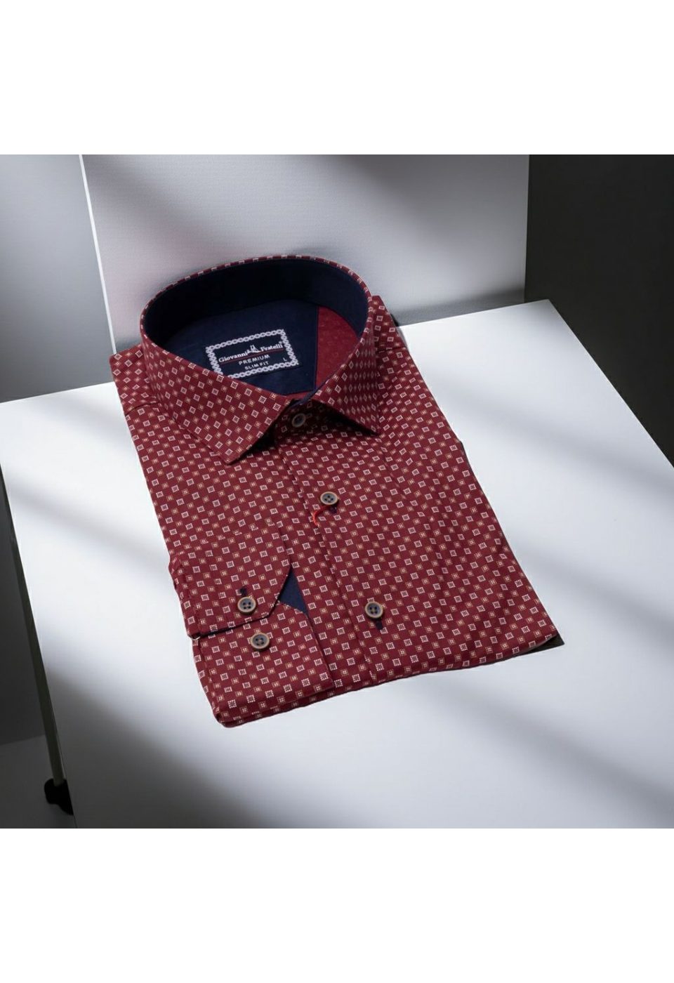 Slim Fit Uzun Kol Desenli Erkek Gömlek 3GMK321229008 - Giovanni Fratelli