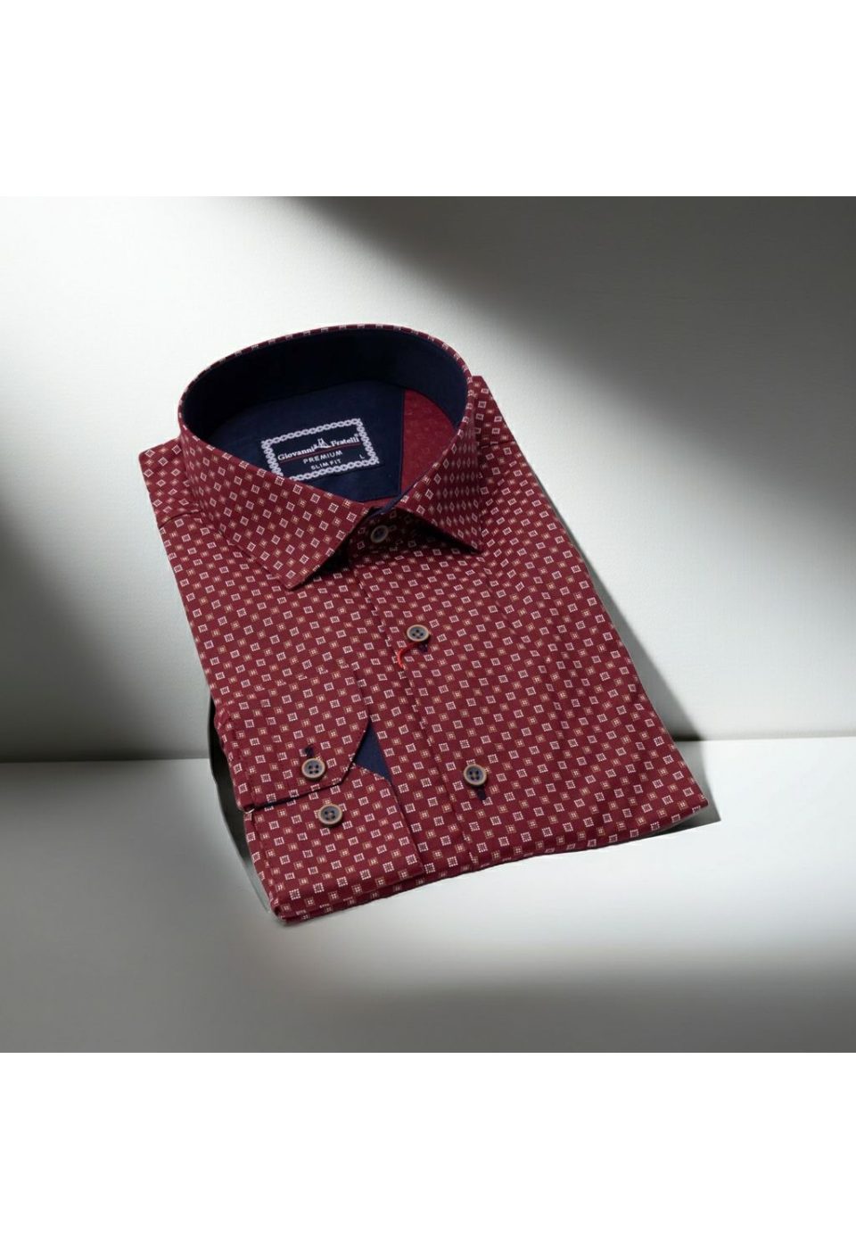 Slim Fit Uzun Kol Desenli Erkek Gömlek 3GMK321229008 - Giovanni Fratelli