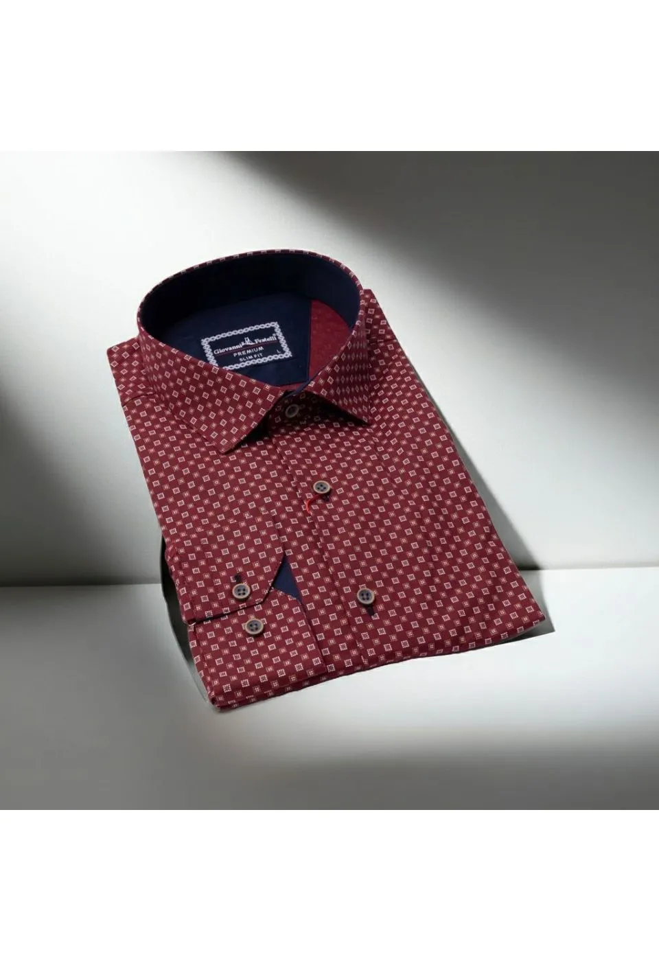 Slim Fit Uzun Kol Desenli Erkek Gömlek 3GMK321229008 - Giovanni Fratelli
