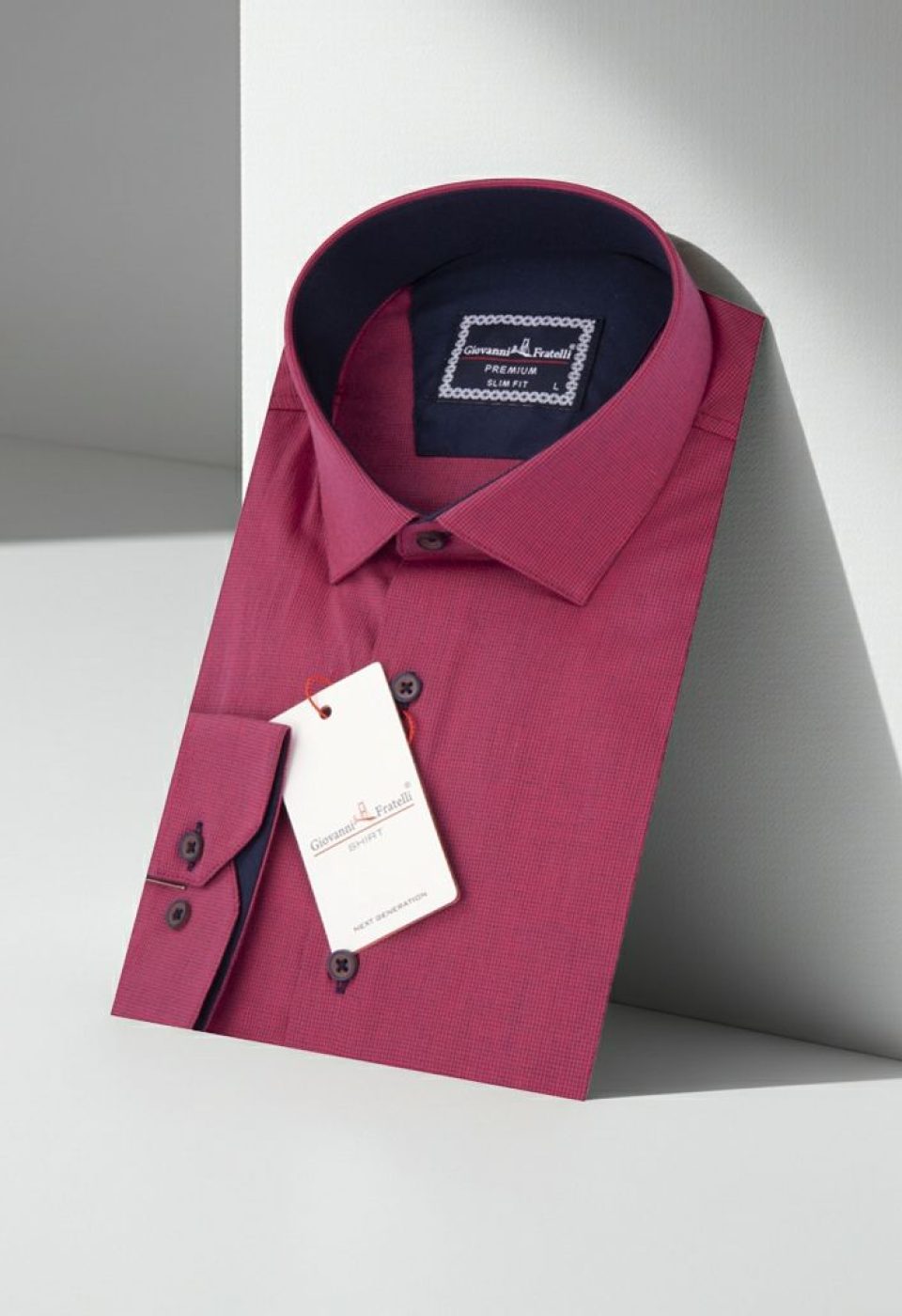 Slim Fit Uzun Kol Desenli Erkek Gömlek 3GMK331237003