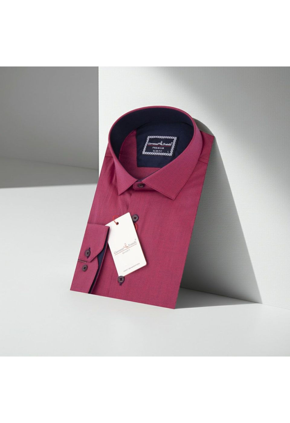 1237 CR 003 Slim Fit Uzun Kol Desenli Erkek Gömlek 3GMK331237003 - Giovanni Fratelli