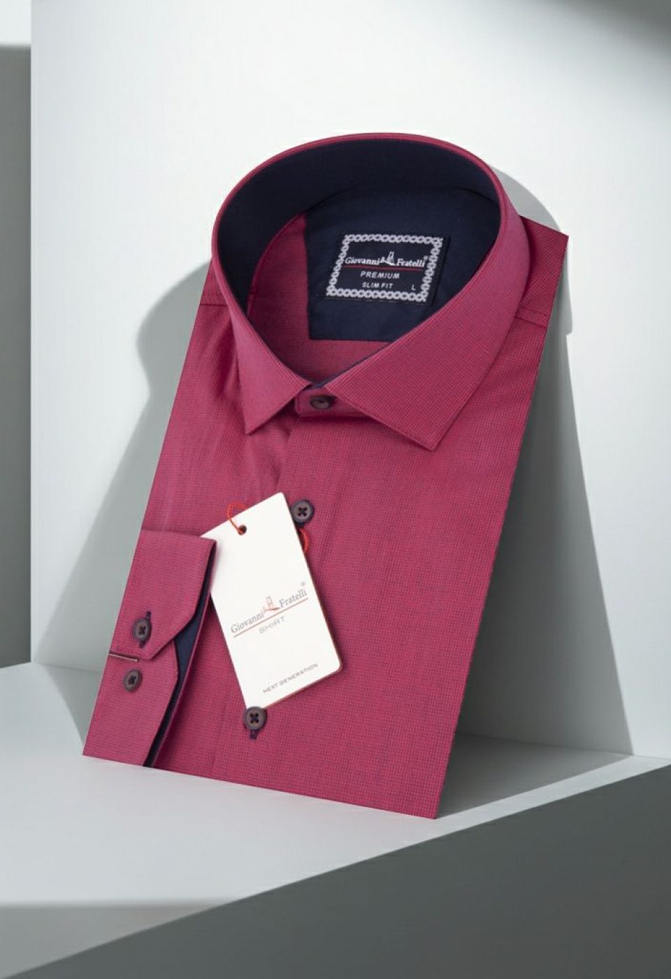 Slim Fit Uzun Kol Desenli Erkek Gömlek 3GMK331237003