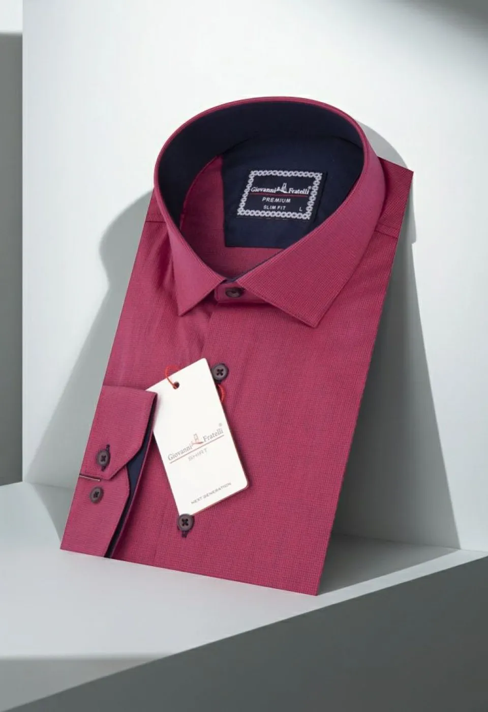 Slim Fit Uzun Kol Desenli Erkek Gömlek 3GMK331237003