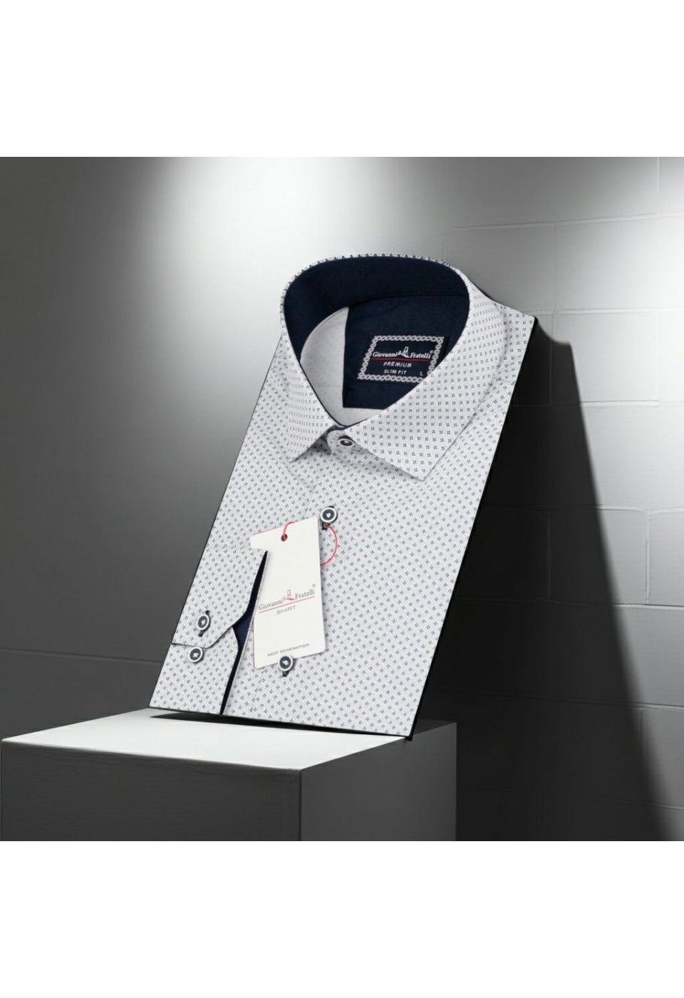 Slim Fit Uzun Kol Desenli Erkek Gömlek 3GMK321239001 - Giovanni Fratelli