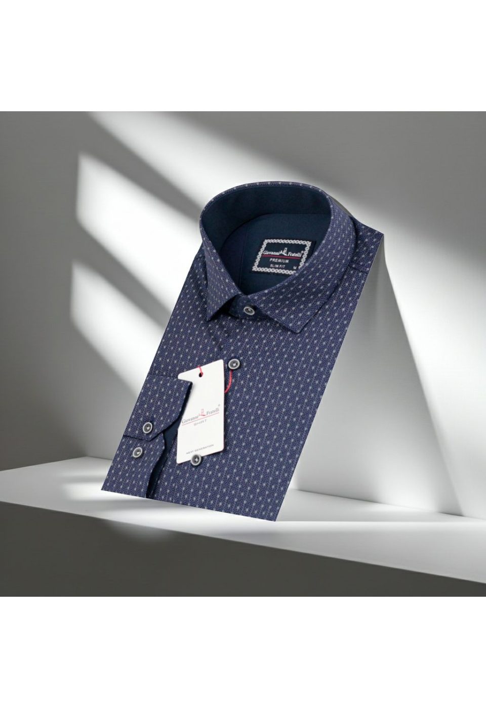 Slim Fit Uzun Kol Desenli Erkek Gömlek 3GMK321239006 - Giovanni Fratelli