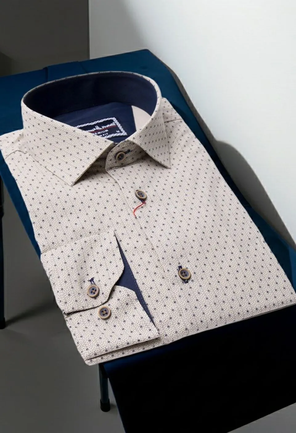 Slim Fit Uzun Kol Desenli Erkek Gömlek 3GMK321239007 Slim Fit Uzun Kol Desenli Erkek Gömlek 3GMK321239007