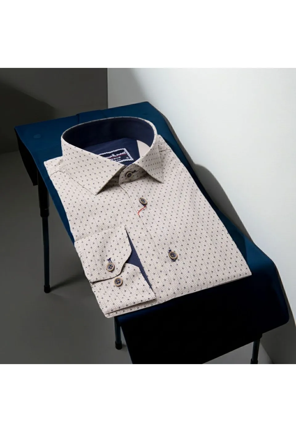 Slim Fit Uzun Kol Desenli Erkek Gömlek 3GMK321239007 - Giovanni Fratelli