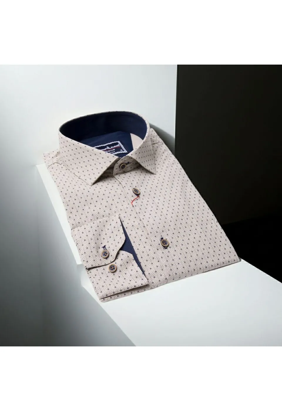Slim Fit Uzun Kol Desenli Erkek Gömlek 3GMK321239007 - Giovanni Fratelli