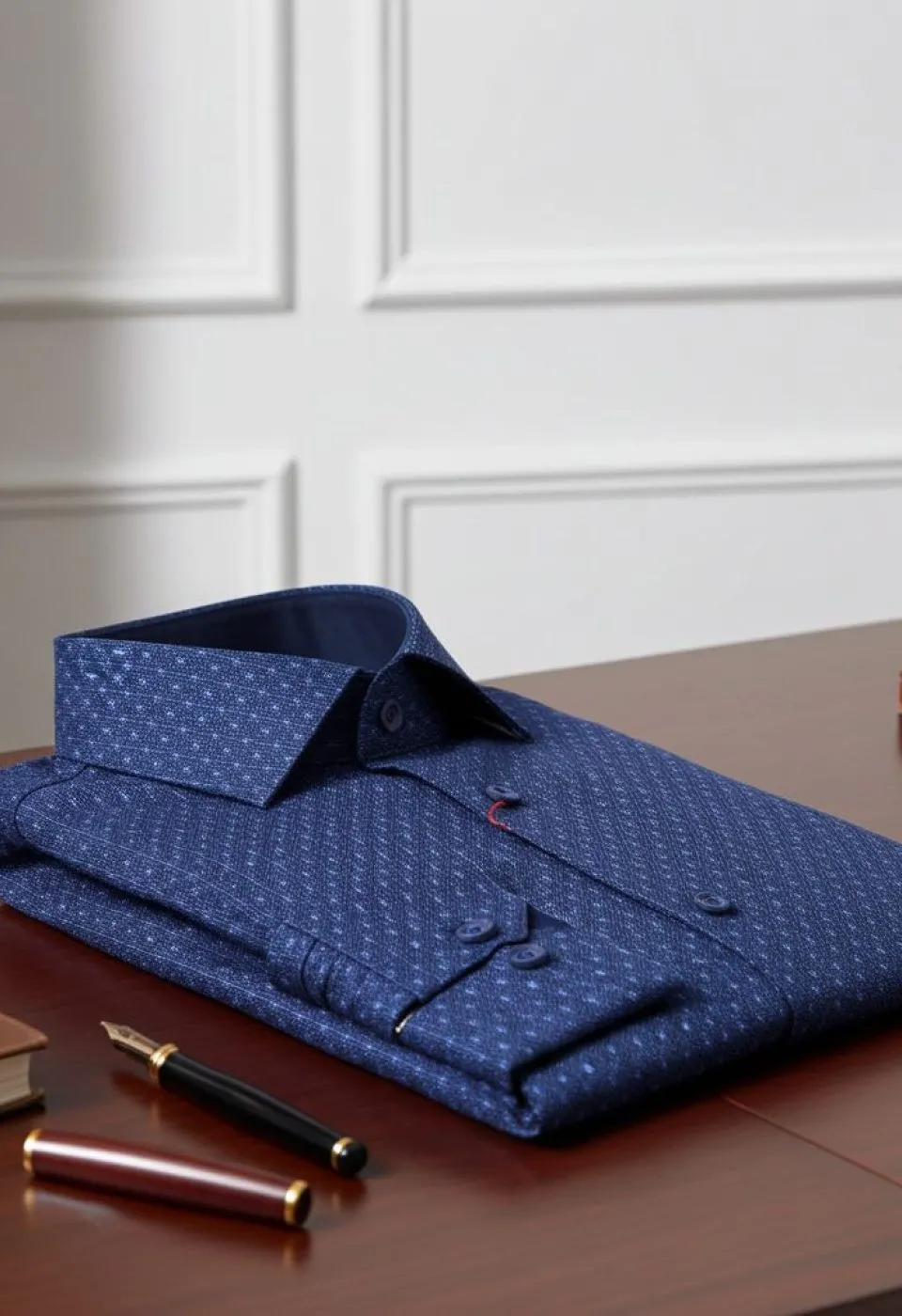 Slim Fit Uzun Kol Desenli Erkek Gömlek 3GMK321239008