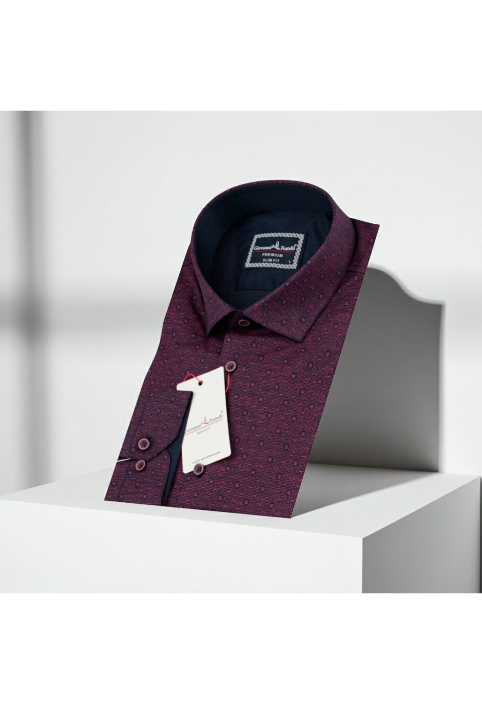 Slim Fit Uzun Kol Desenli Erkek Gömlek 3GMK321239009 - Giovanni Fratelli