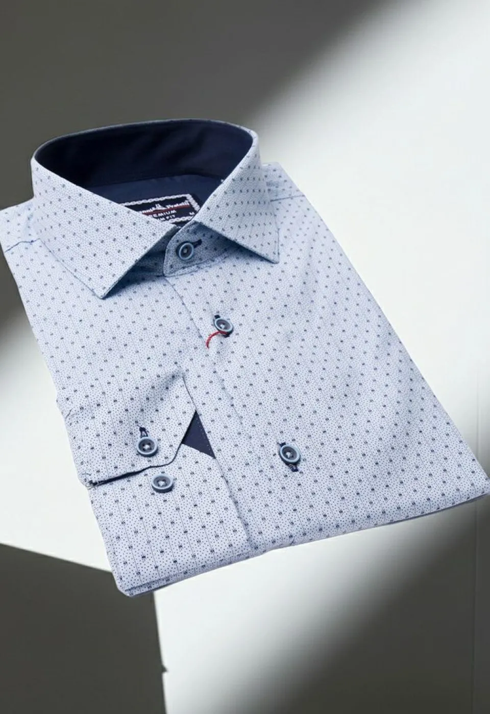 Slim Fit Uzun Kol Desenli Erkek Gömlek 3GMK321239011 - Giovanni Fratelli