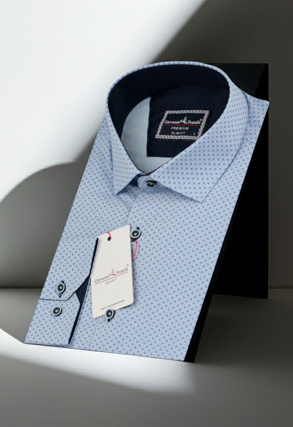 Slim Fit Uzun Kol Desenli Erkek Gömlek 3GMK321239012 - Giovanni Fratelli