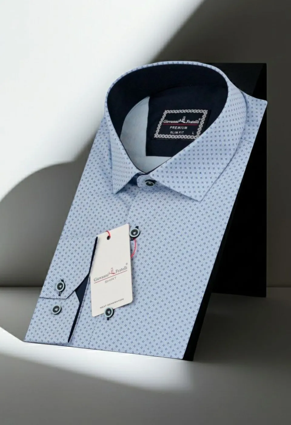 Slim Fit Uzun Kol Desenli Erkek Gömlek 3GMK321239012 - Giovanni Fratelli