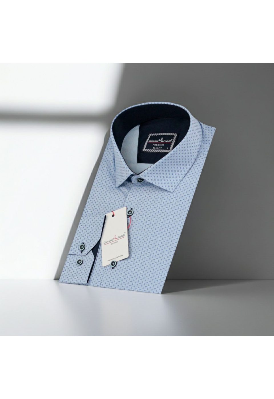 Slim Fit Uzun Kol Desenli Erkek Gömlek 3GMK321239012 - Giovanni Fratelli
