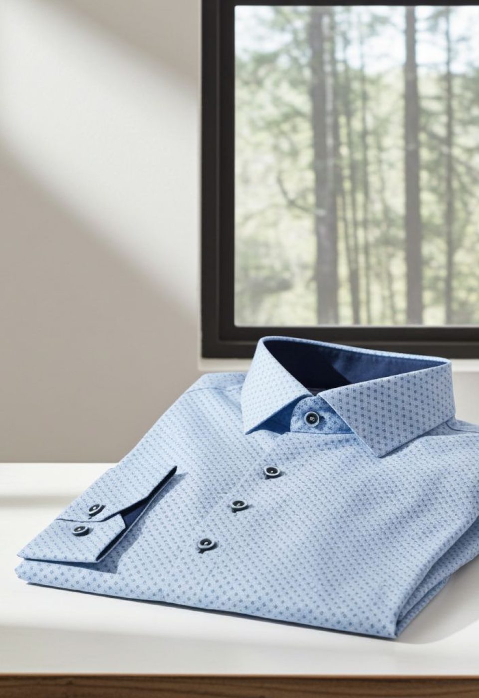 Slim Fit Uzun Kol Desenli Erkek Gömlek 3GMK321239012