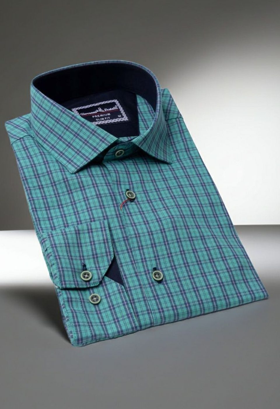 Slim Fit Uzun Kol Desenli Erkek Gömlek 3GMK311241001 - Giovanni Fratelli