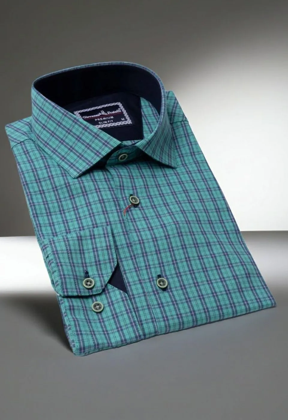 Slim Fit Uzun Kol Desenli Erkek Gömlek 3GMK311241001 - Giovanni Fratelli