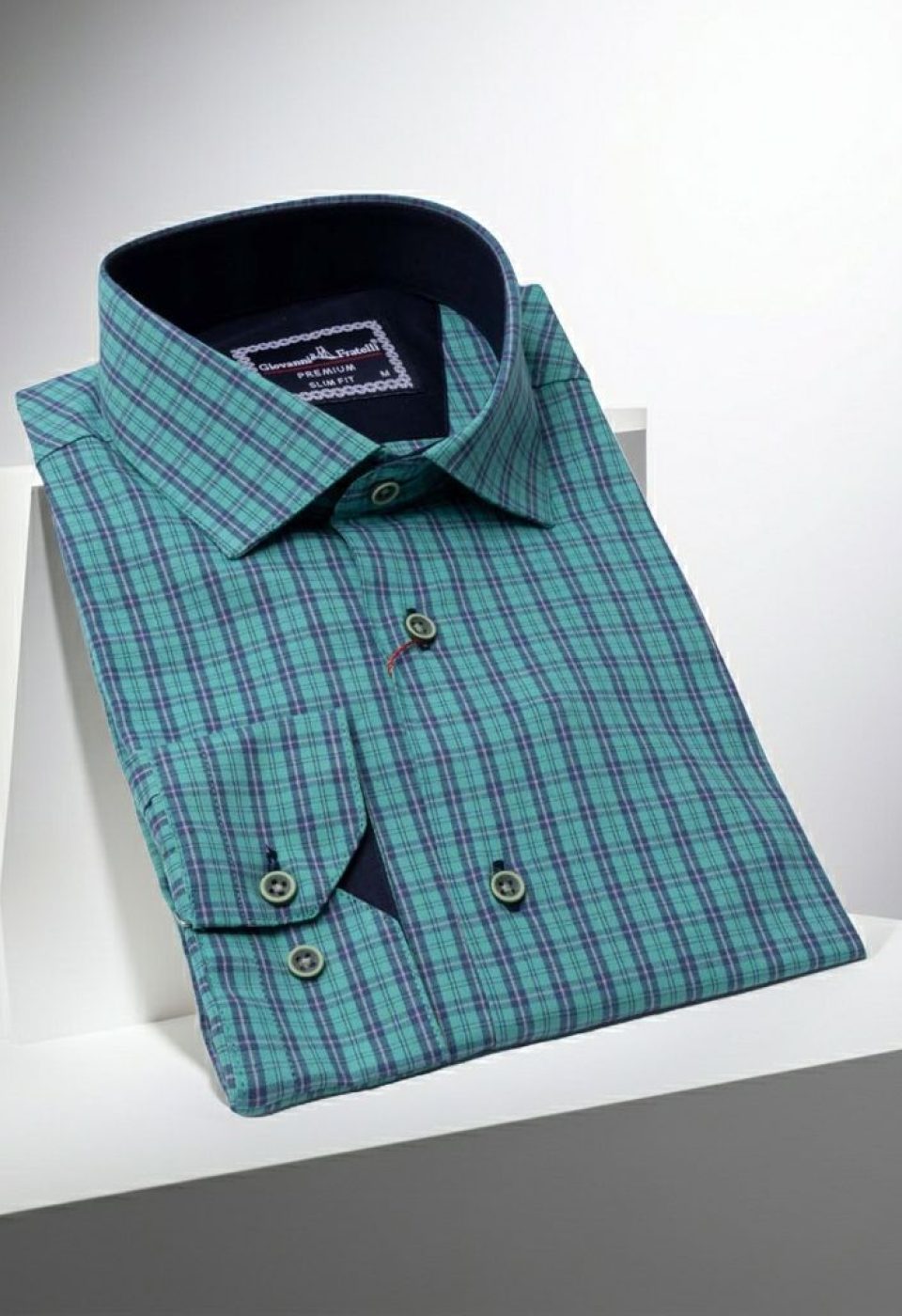 Slim Fit Uzun Kol Desenli Erkek Gömlek 3GMK311241001