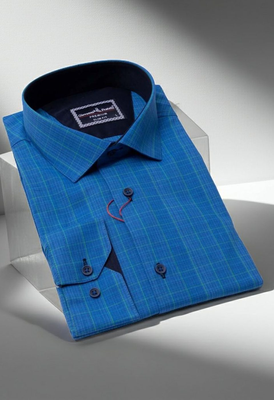 Slim Fit Uzun Kol Desenli Erkek Gömlek 3GMK311241006