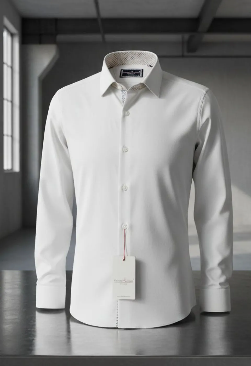 Slim Fit Uzun Kol Düz Renk Saten Erkek Gömlek 3GMK331244002