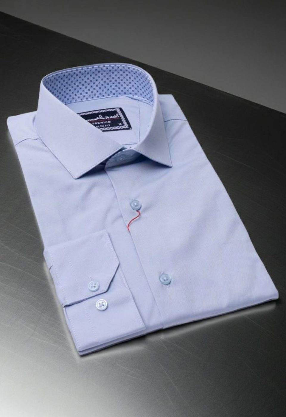 Slim Fit Uzun Kol Düz Renk Saten Erkek Gömlek 3GMK331244004